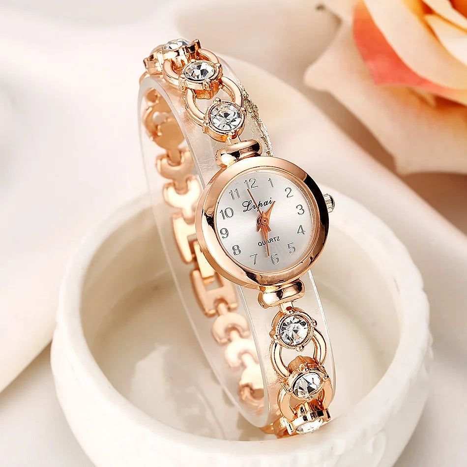 Montre Femme Luxury 2026 - Bracelet Acier Cristal Élégant