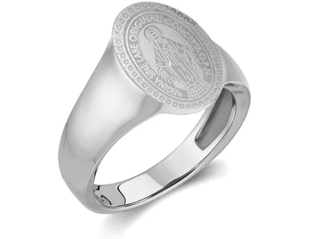 Bague Chevalière Christ Acier inoxydable