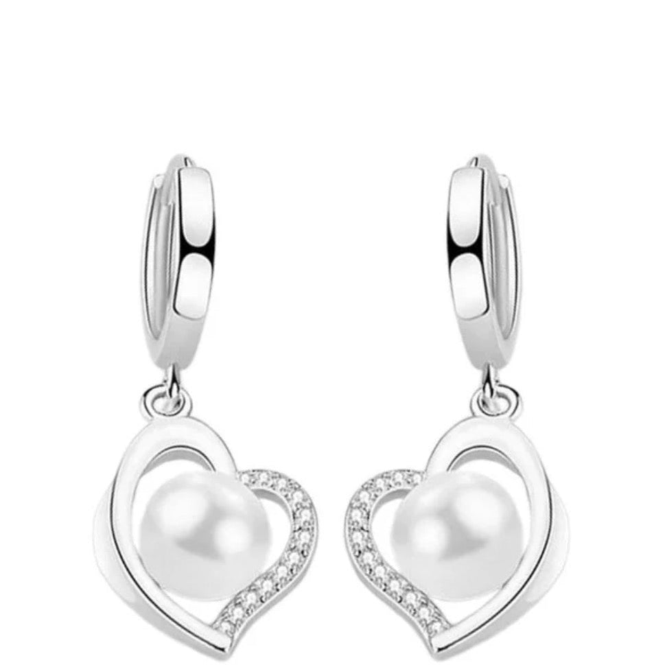 Boucles d'Oreilles Argent 925 Perle Zirconiums Sertis Valentina