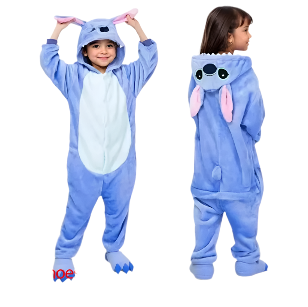 Combinaison Pyjama Enfant à Capuche - Costume Cosplay Peluche Hiver