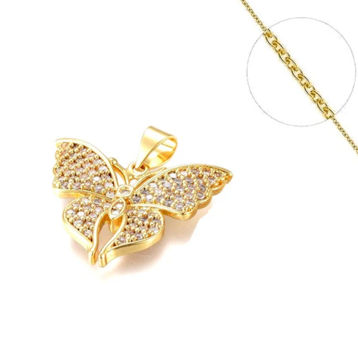 Collier Papillon plaqué or