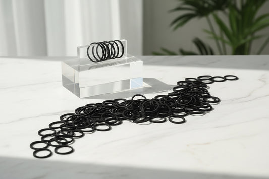 Lot 308/515/1015/1525 Mini Élastiques Cheveux Noirs - Doux Queue de Cheval Tresses Coiffures Mariage Design Minimaliste Saint-Valentin Usage Quotidien Accessoires