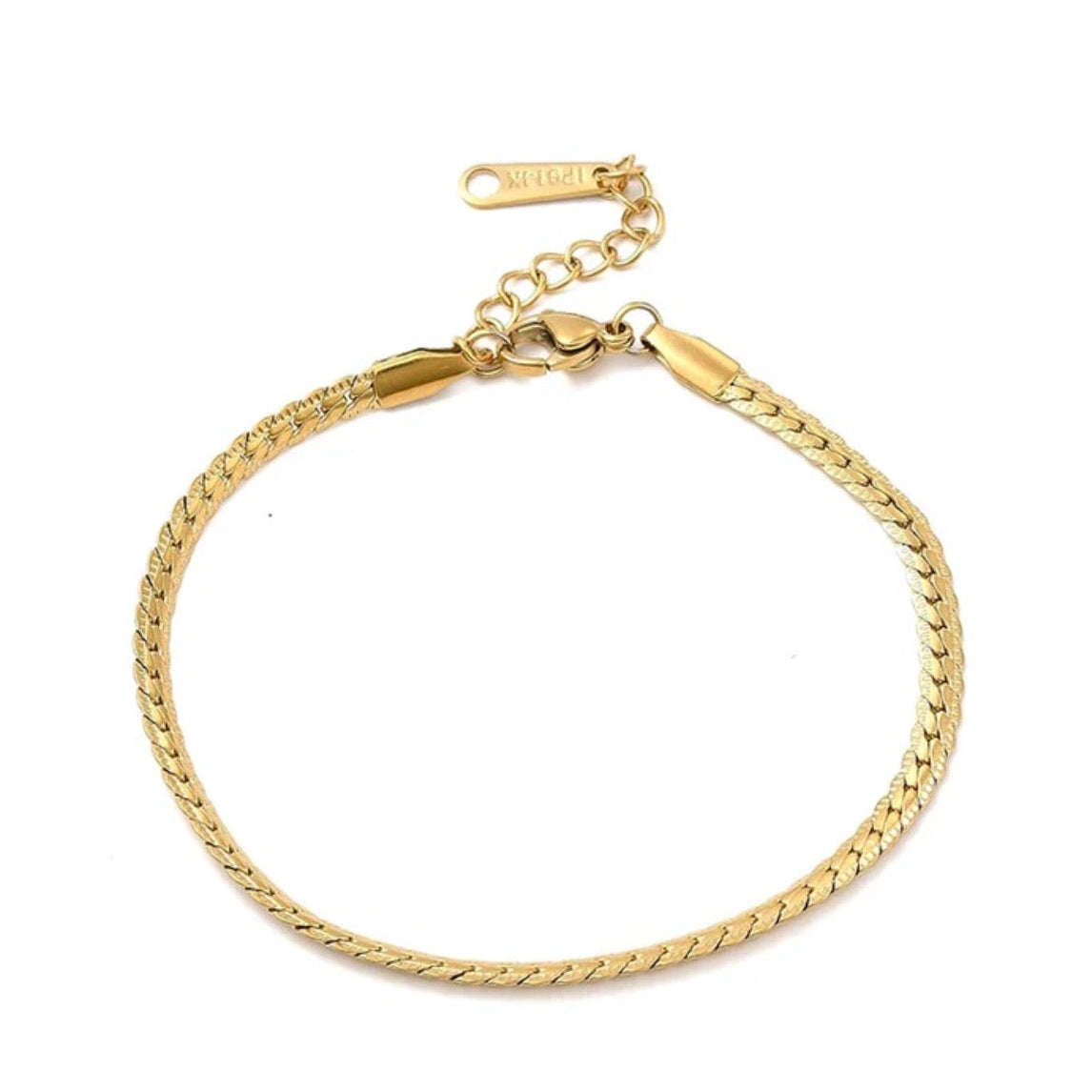 Bracelet Maille Serpent – Plaqué Or 18k 17+3 cm