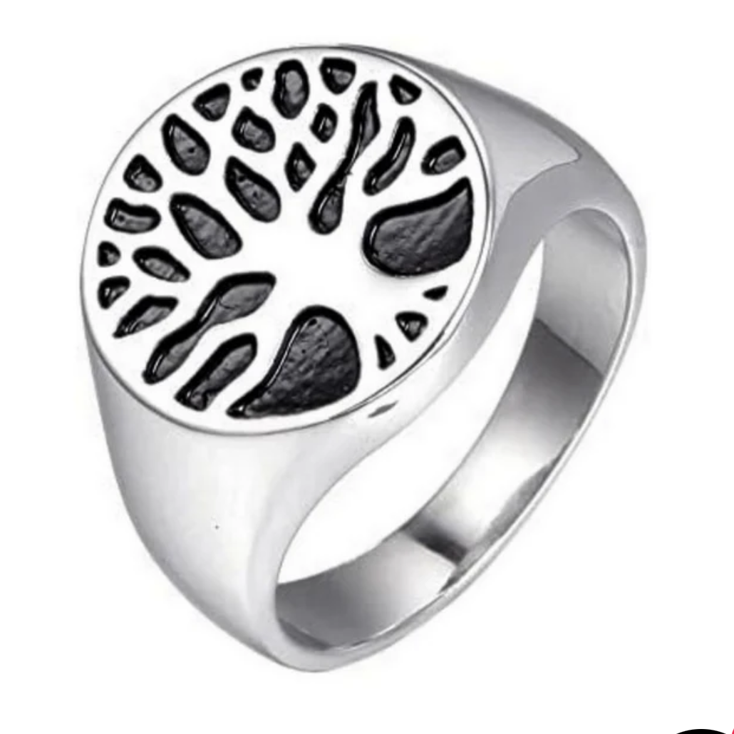 Bague Chevalière Acier Inoxydable arbre de vie