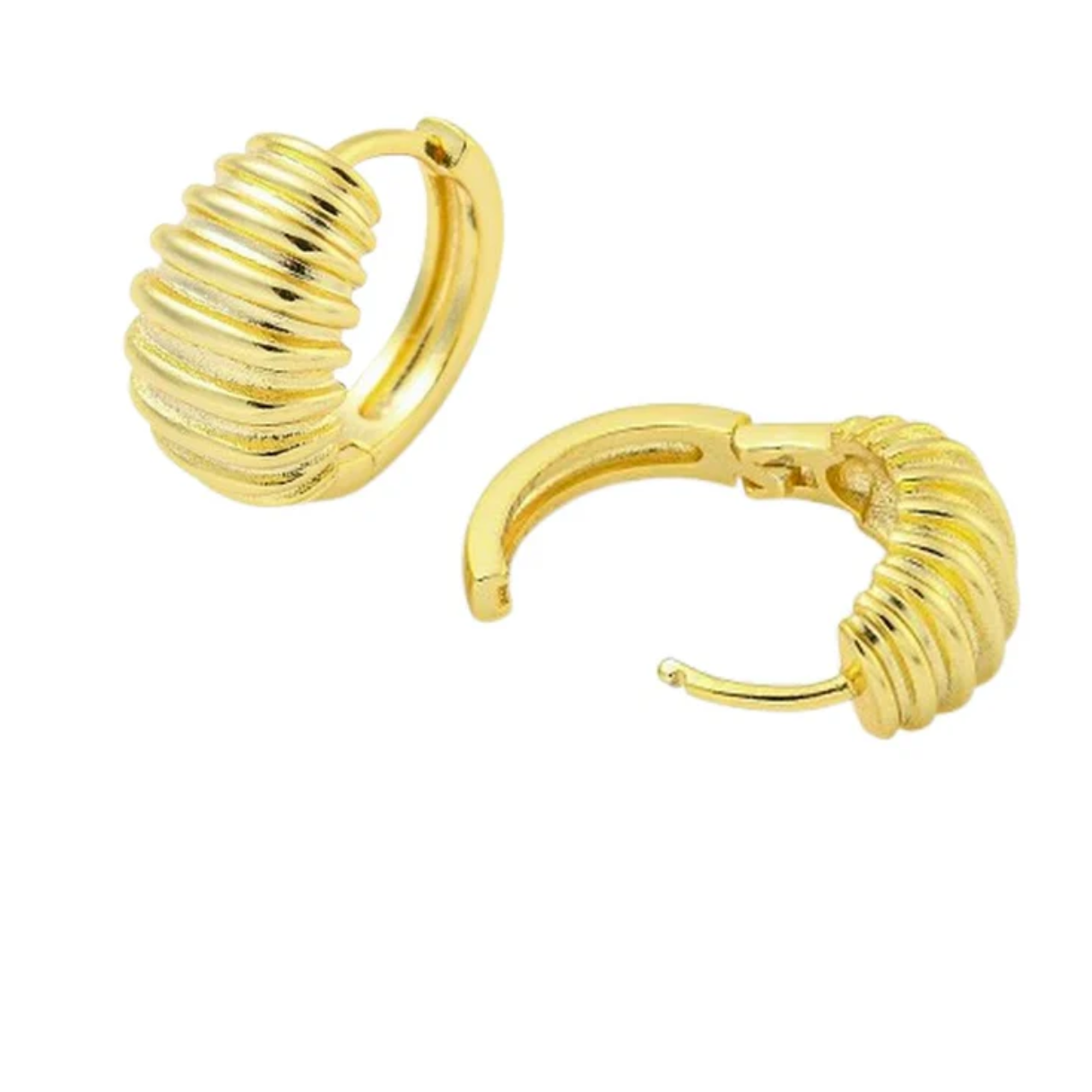 Boucles d'oreilles Créoles 16x8 mm plaqué or
