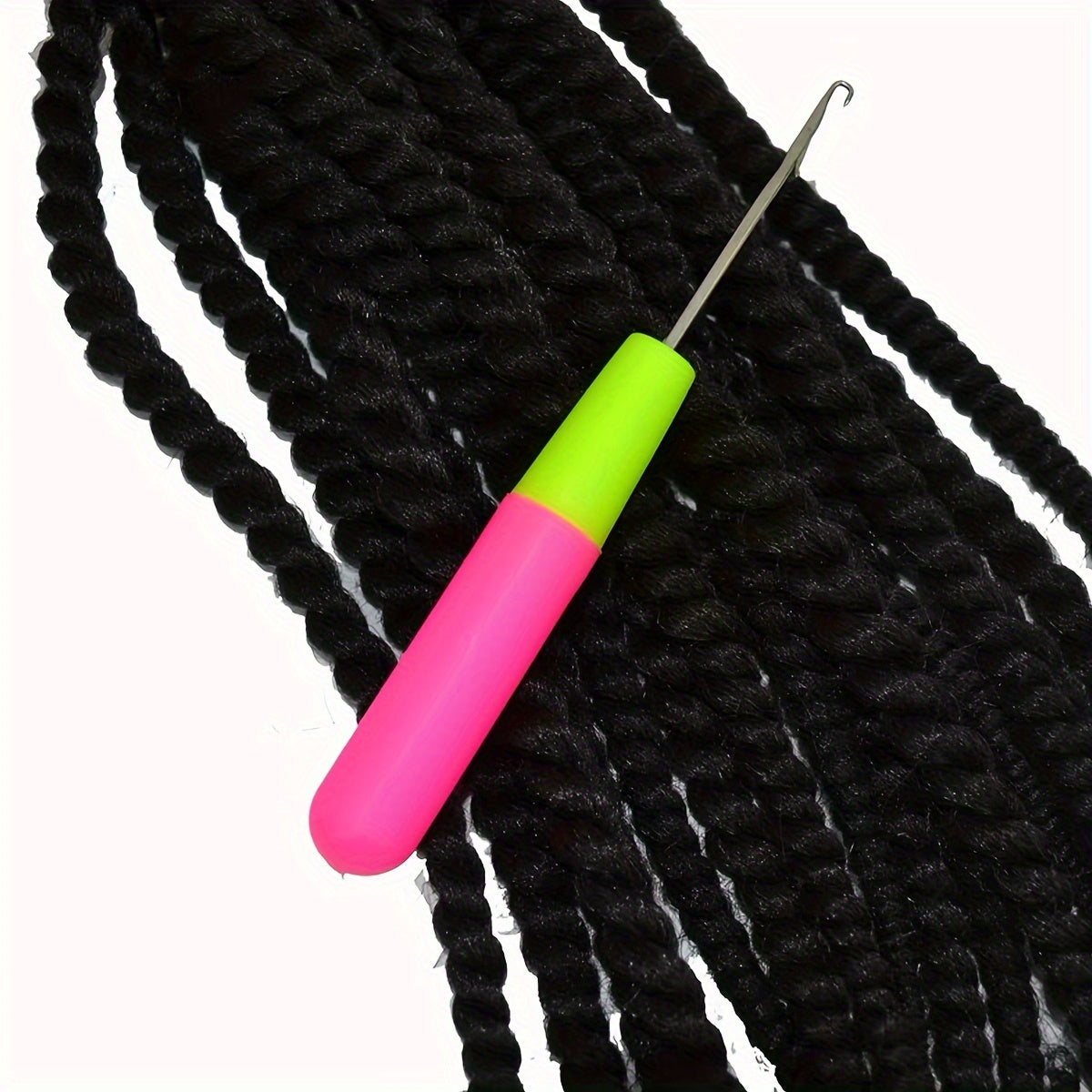 Lot 8pcs Crochets Tresses Extensions Cheveux - Aiguilles Plastique Langue Croisée Perruque Moyenne Grande Tricot Crochet