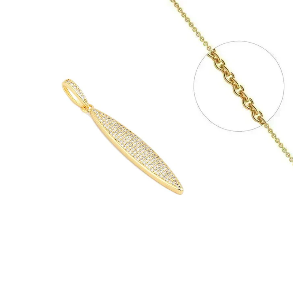 Collier goutte plaqué or