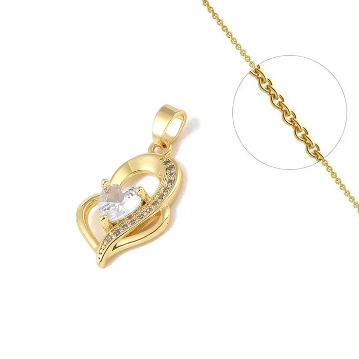 Collier coeurs plaqué or