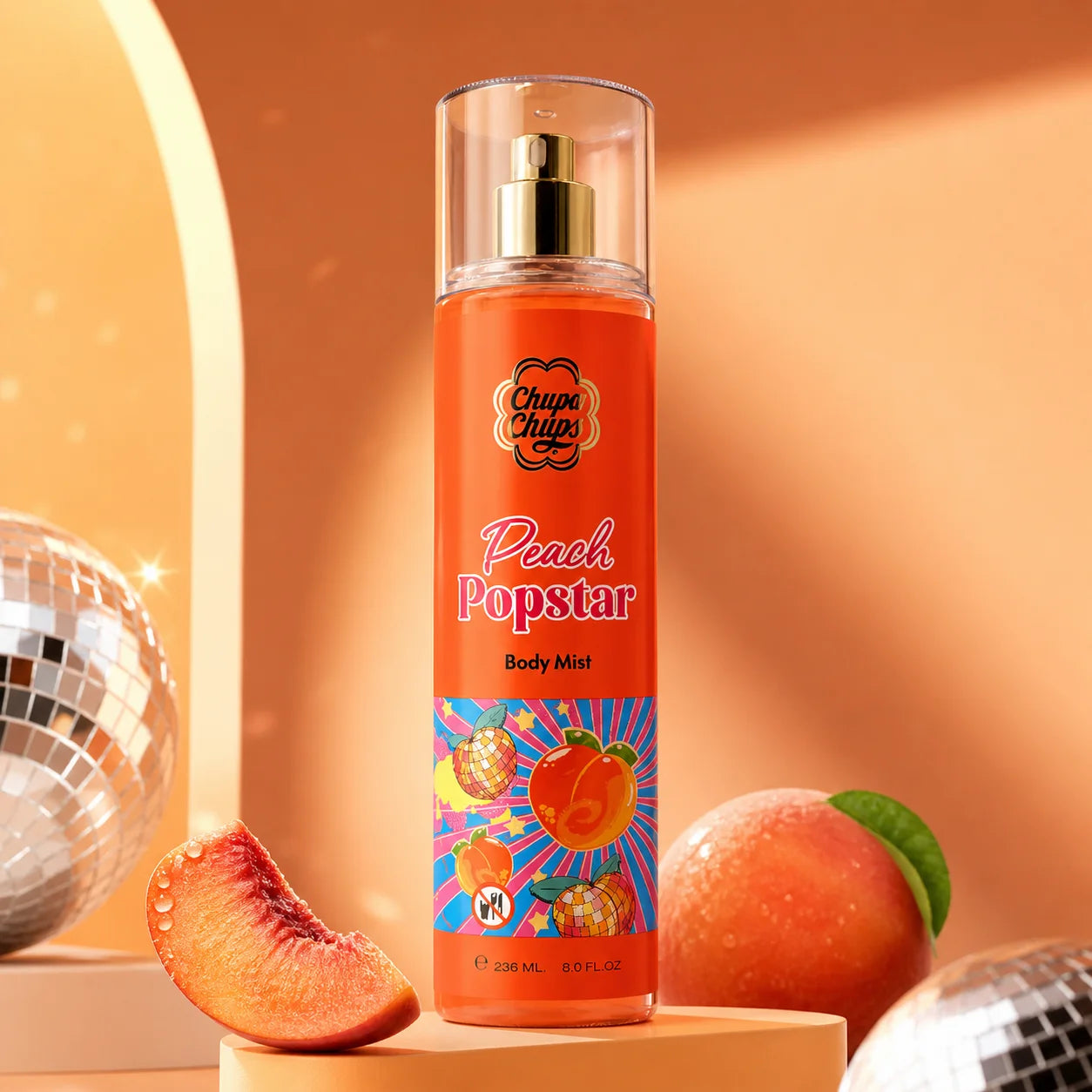 Brume Parfumée Corps Chupa Chups 236ml – Vanille, Pêche, Cerise ou Coco
