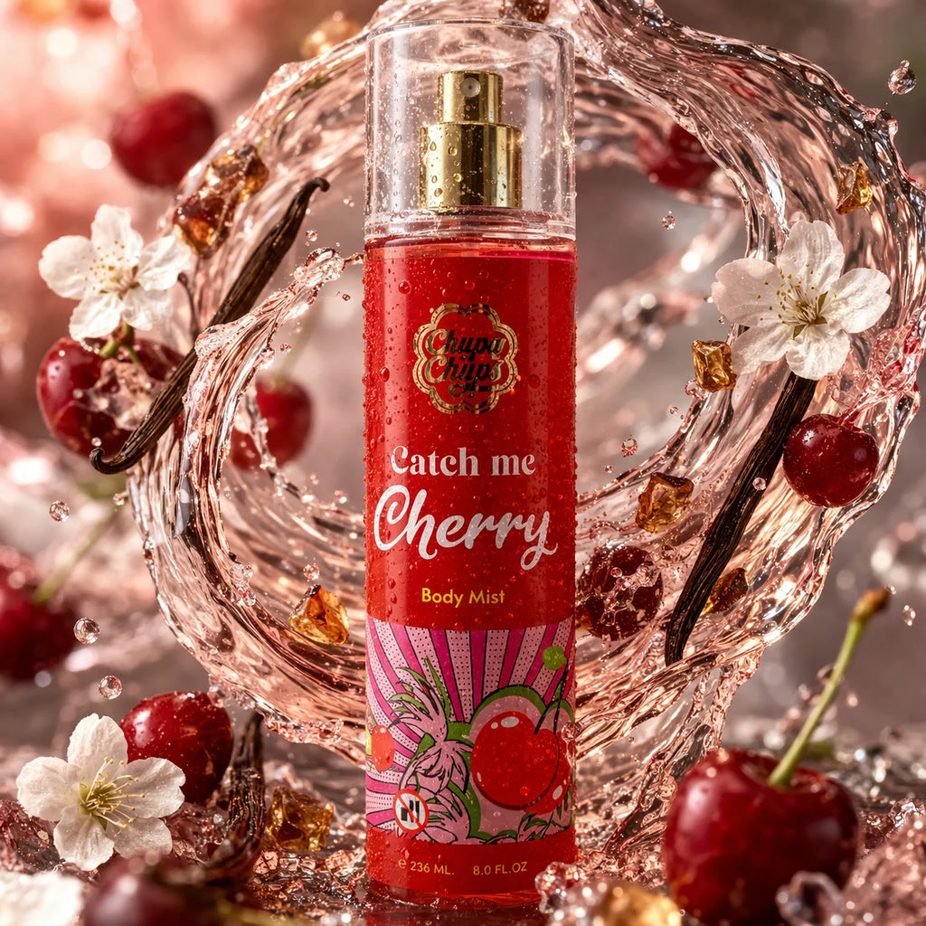 Brume Parfumée Corps Chupa Chups 236ml – Vanille, Pêche, Cerise ou Coco