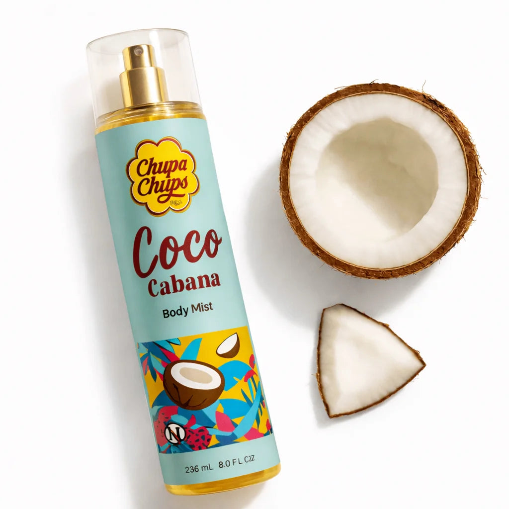 Brume Parfumée Corps Chupa Chups 236ml – Vanille, Pêche, Cerise ou Coco