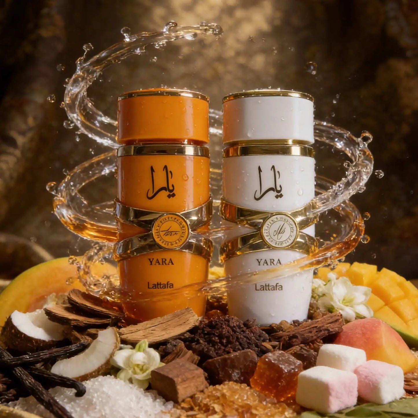 Coffret Lattafa 2x100ml Yara Me & Yara Tous - Eau de Parfum Tropical Gourmand Caramel Mangue Santal