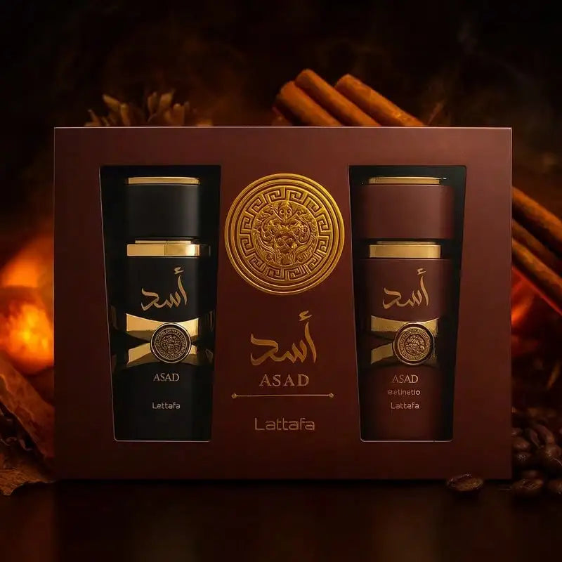 Coffret Lattafa Asad Homme 2x100ml - Asad + Asad Bourbon EDP Unisexe