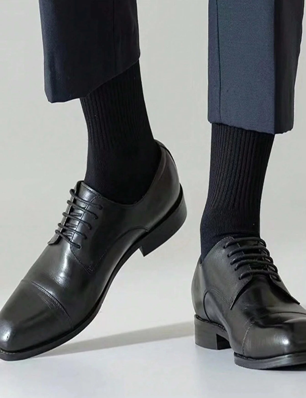 Chaussettes Homme Mi-Mollet Automne Hiver - Lot 3/6 Paires Noir Blanc