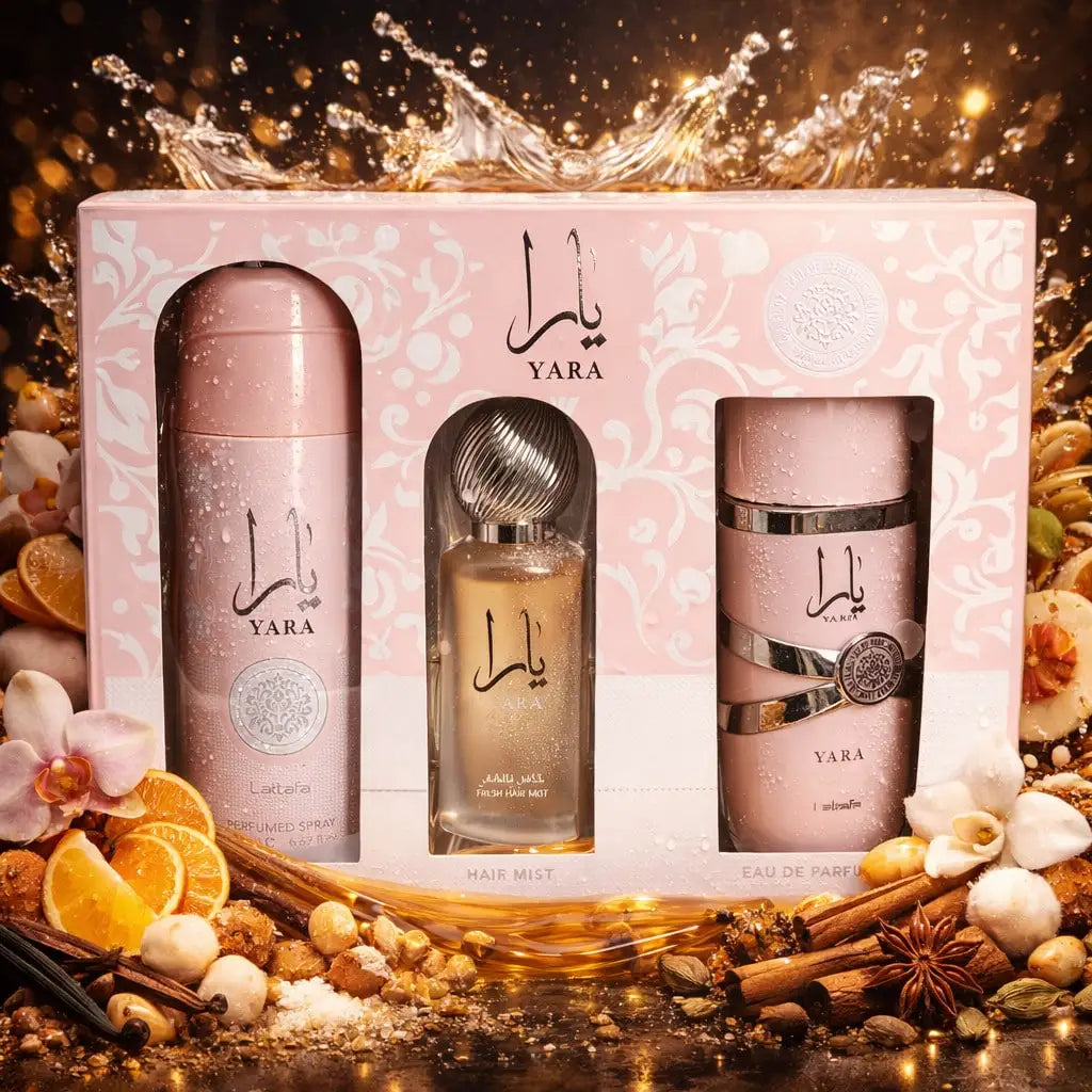 Coffret Lattafa Yara 3 Pièces - EDP 100ml + Déodorant + Brume Cheveux Femme