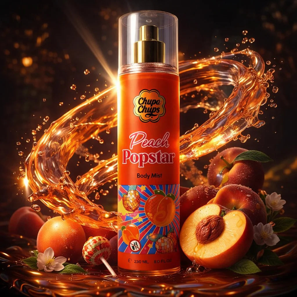 Brume Parfumée Corps Chupa Chups 236ml – Vanille, Pêche, Cerise ou Coco