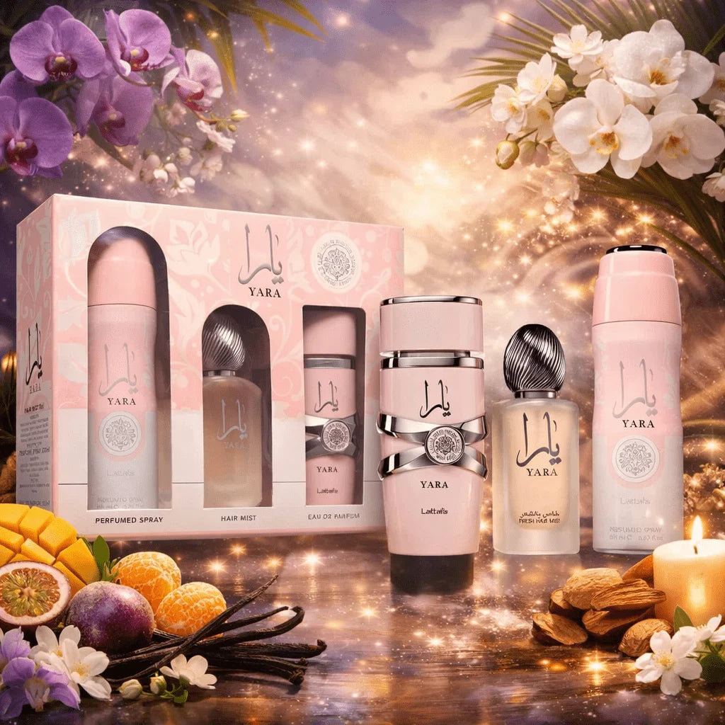 Coffret Lattafa Yara 3 Pièces - EDP 100ml + Déodorant + Brume Cheveux Femme