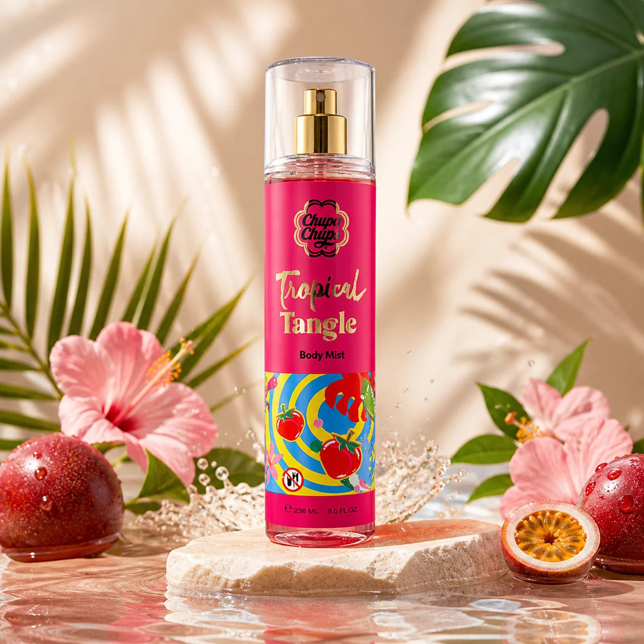 Brume Parfumée Corps Chupa Chups 236ml – Vanille, Pêche, Cerise ou Coco
