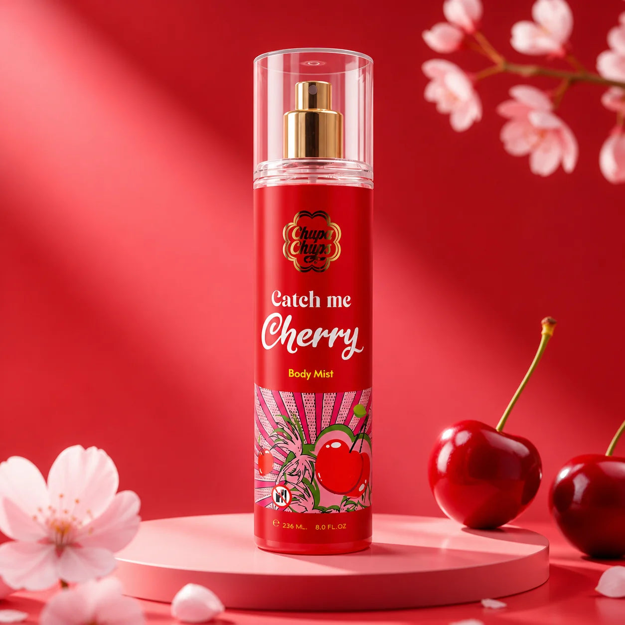 Brume Parfumée Corps Chupa Chups 236ml – Vanille, Pêche, Cerise ou Coco