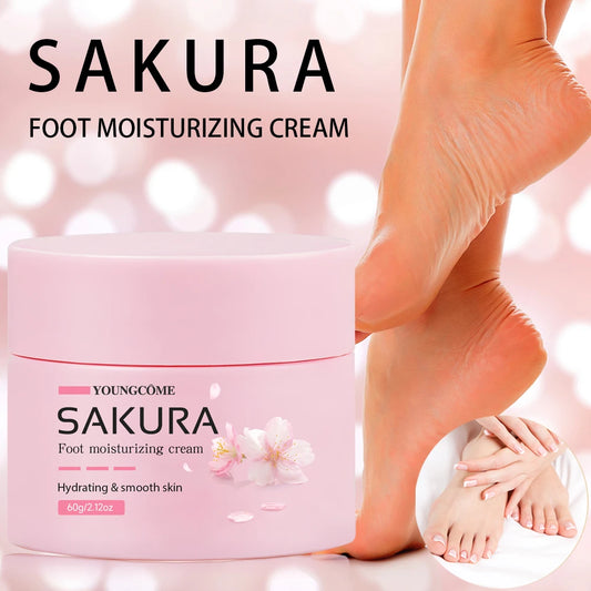 Crème Pieds Sakura Urée 40% - Réparation Talons Fendillés, Beurre Karité, Soin Nuit Intensif