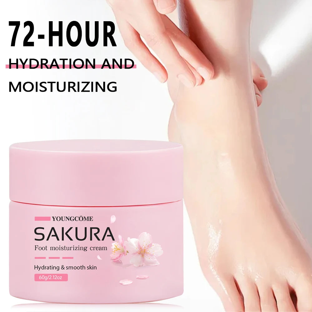 Crème Pieds Sakura Urée 40% - Réparation Talons Fendillés, Beurre Karité, Soin Nuit Intensif