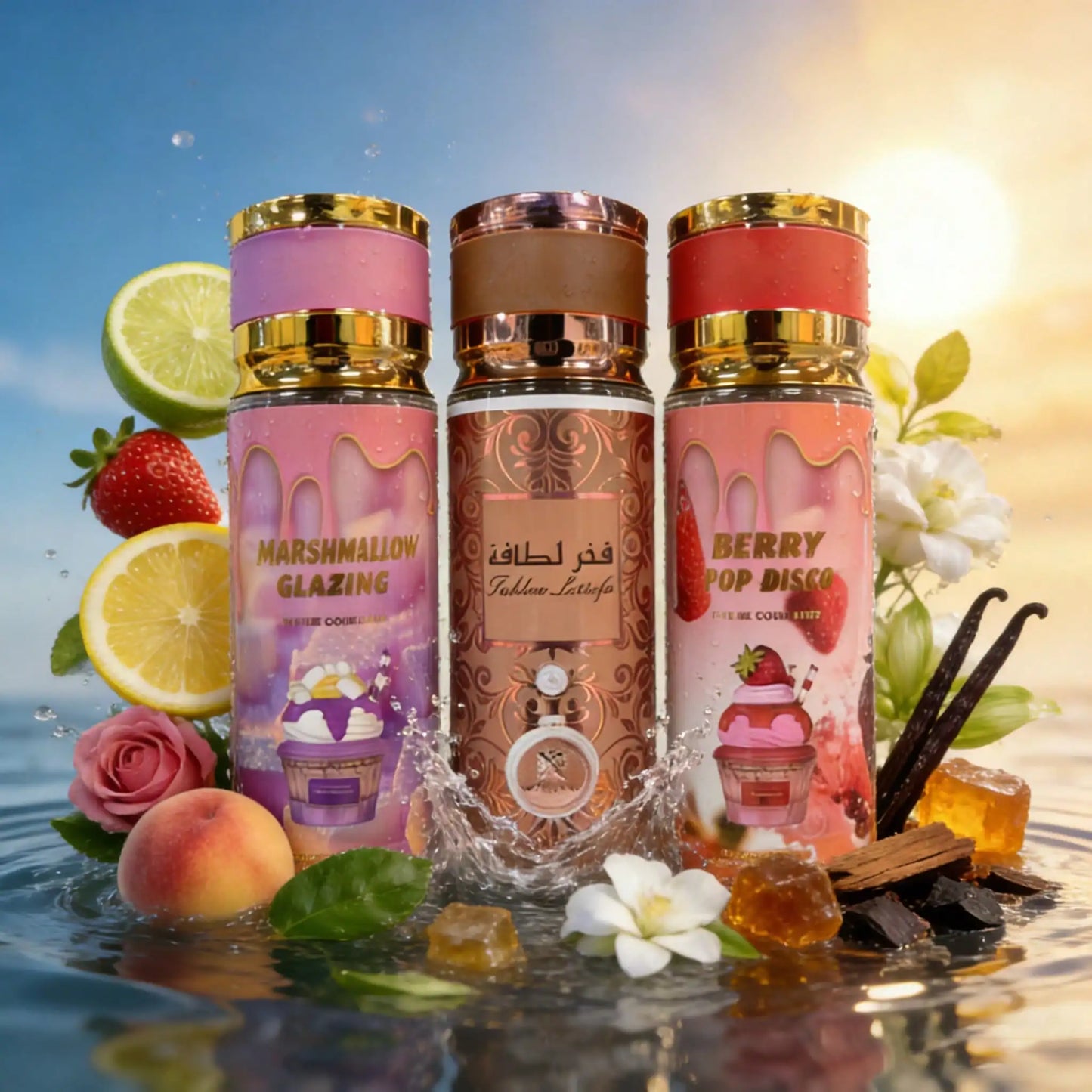 Coffret 3 Pièces Lattafa - Mallow Blaze Give Me Gourmand + Berry Top Deco + Fakhar Pink 250ml