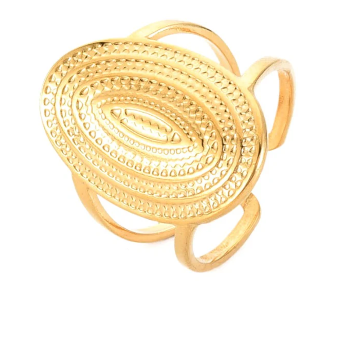 Bague Femme Réglable Ovale d'Or