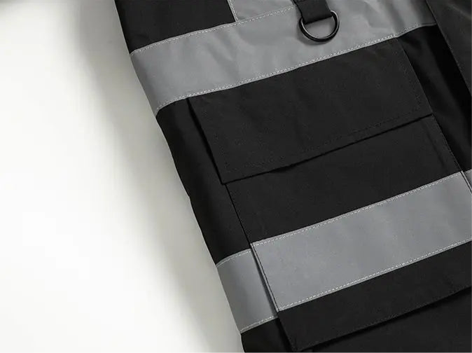 Veste Homme Travail Hiver - Manteau Doublé Thermique Réfléchissant Multi-Poches Logo Personnalisable