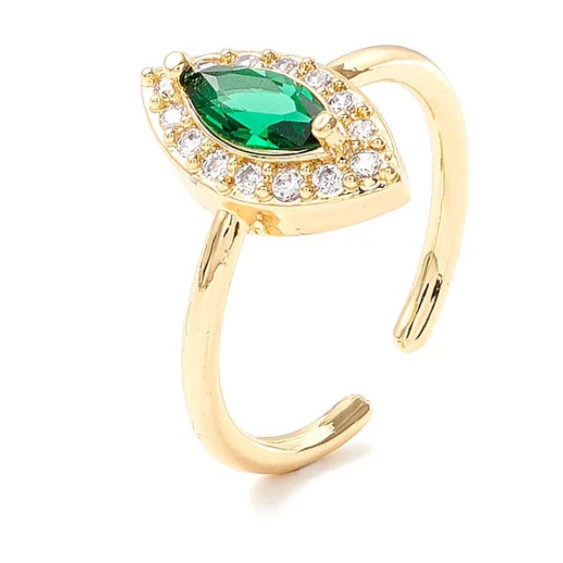 Bague Réglable Œil plaqué or