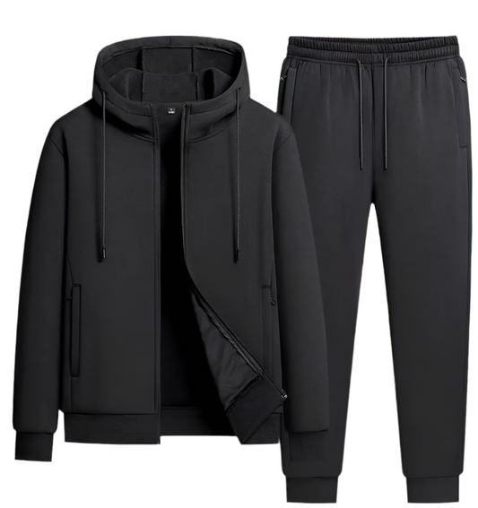 Ensemble Homme 2 Pièces Coton Polaire - Sweat à Capuche Cardigan Épais & Pantalon Sport Fashion Automne-Hiver