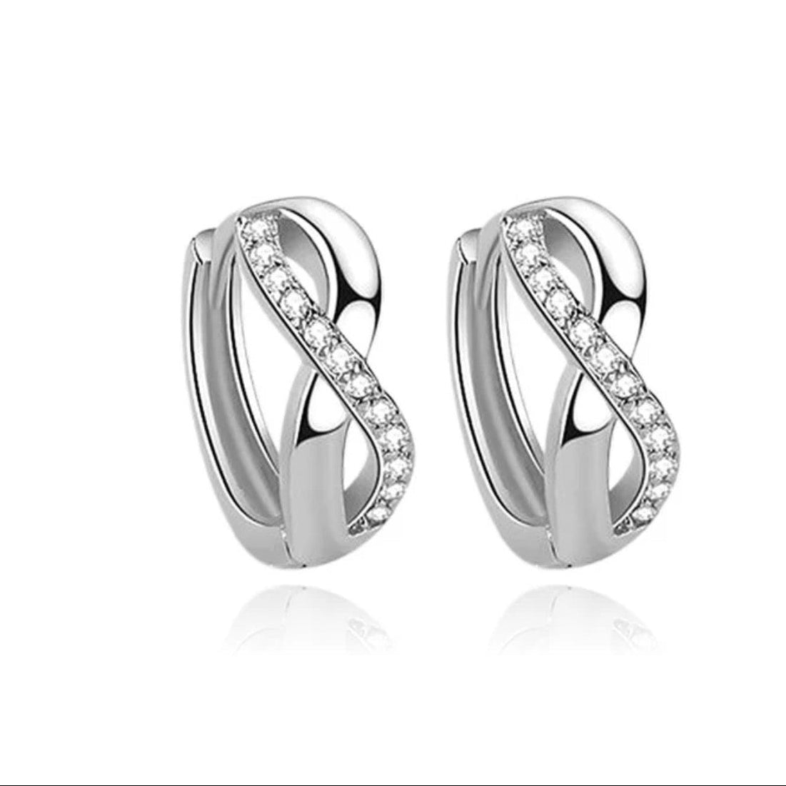 Créoles Infini Argent 925 Zirconiums