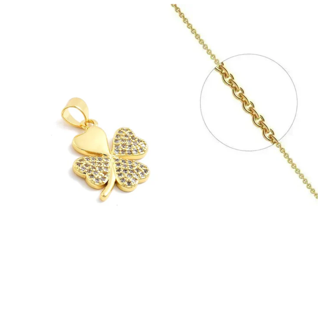 Collier Trèfle plaqué or