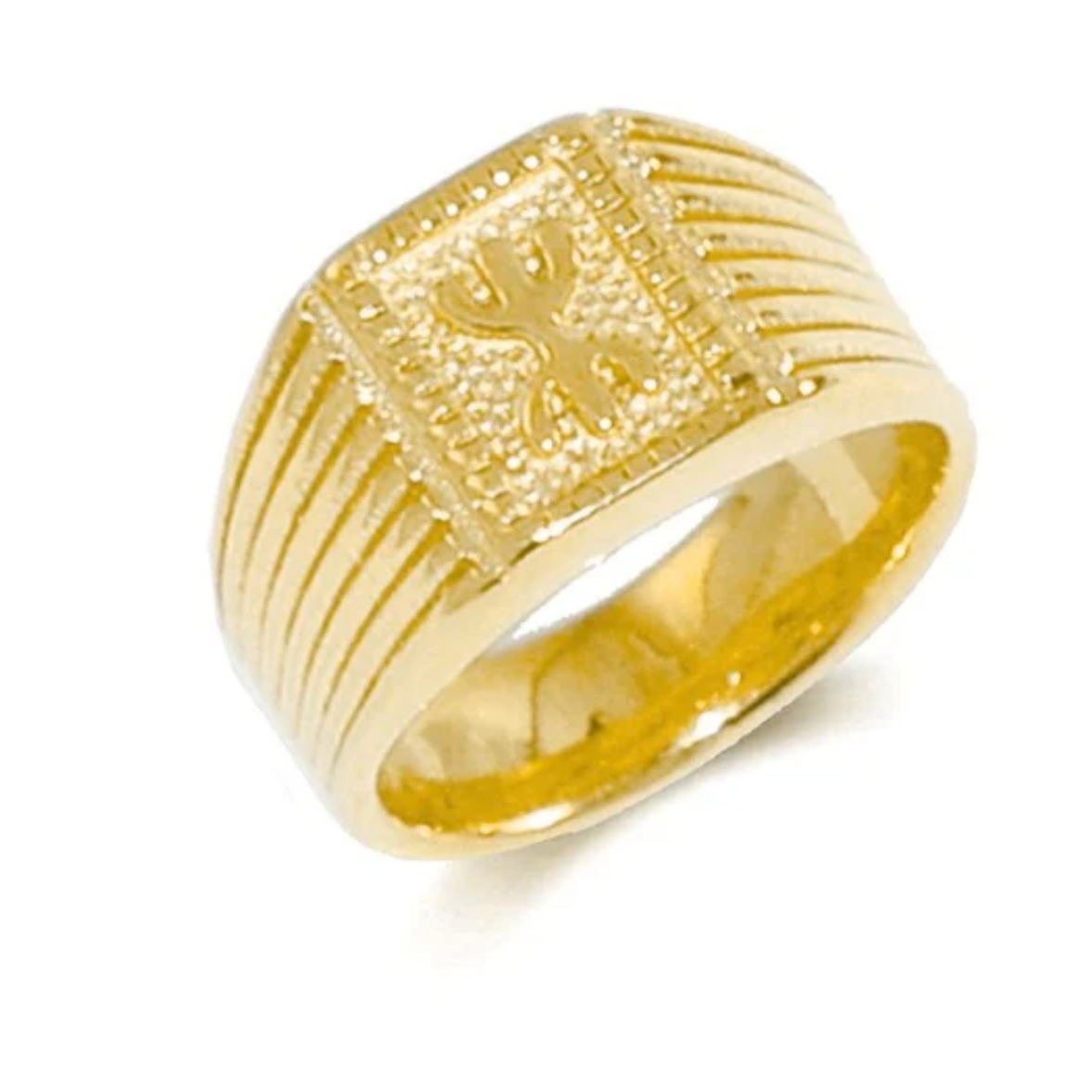 Bague Chevalière Striée Berbère Acier inoxydable