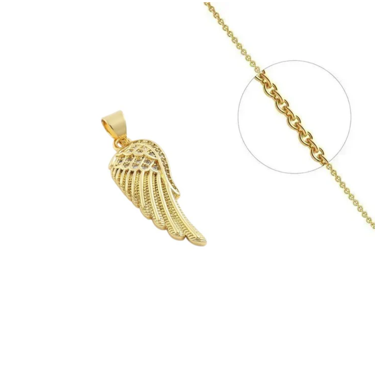 Collier Aile d’ange plaqué or
