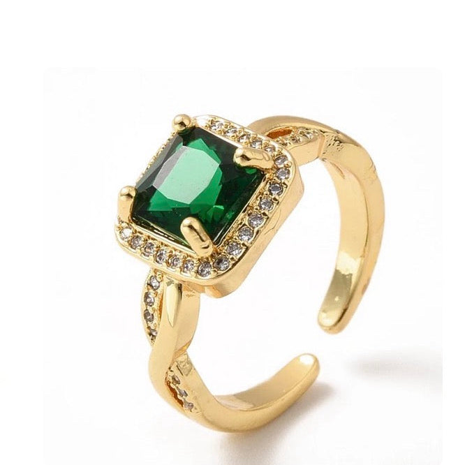 Bague femme réglable plaqué or
