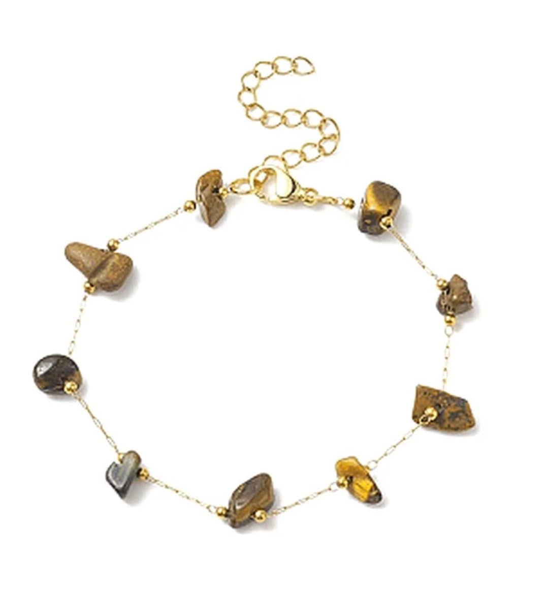 Bracelet Améthyste Pierres Naturelles – Acier Inoxydable plusieurs coloris