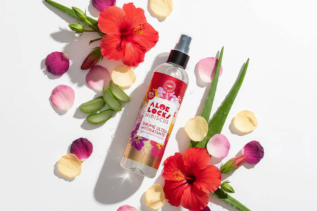 Aloe Locks - Sérum Soin Hibiscus - Répare & Revitalise - Cheveux Secs & Cassants - 250ml
