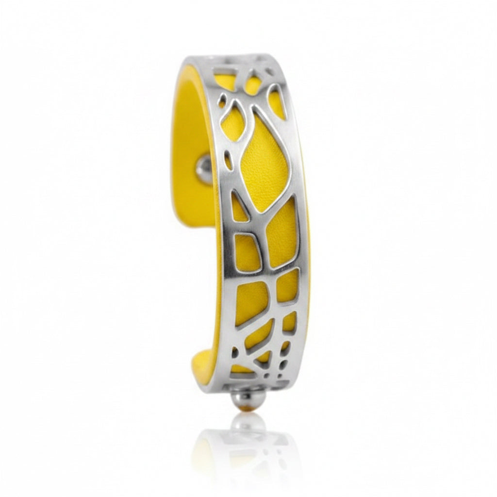 Bracelet pour femme - Acier inoxydable cuir nouveau (limité) plusieurs coloris