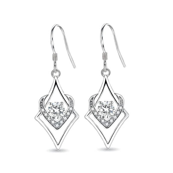 Boucles d'oreilles argent 925 tombante Bérénice