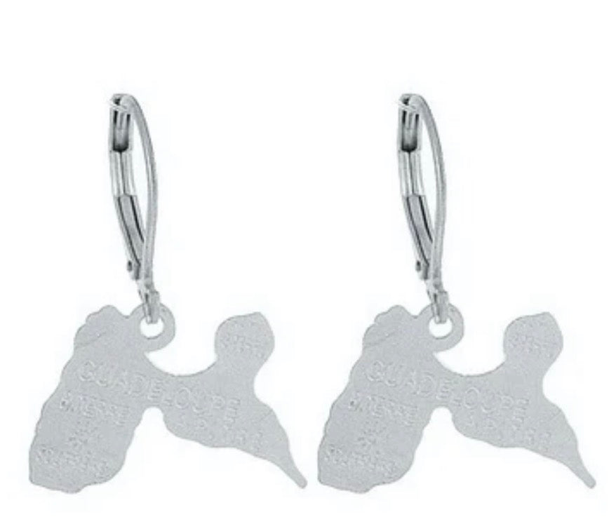 Boucles d'oreilles en acier inoxydable Guadeloupe