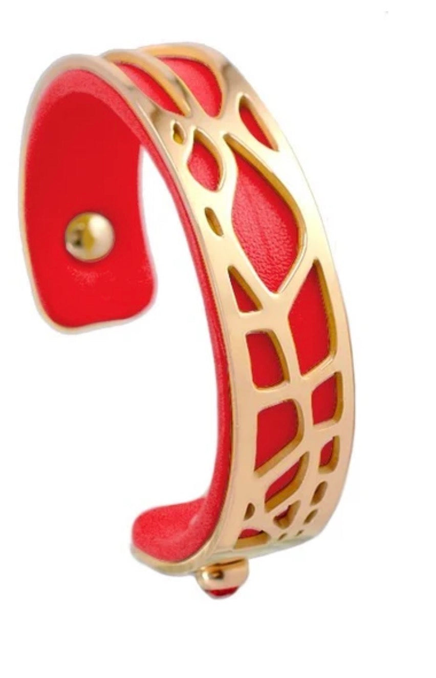 Bracelet pour femme - Acier inoxydable cuir nouveau (limité) plusieurs coloris