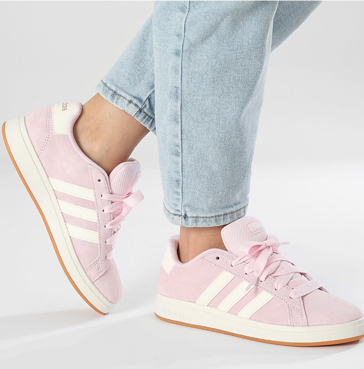 Adidas Sportswear Baskets Femme Grand Court 00s K JP5895 Clear Pink Off White Gum
