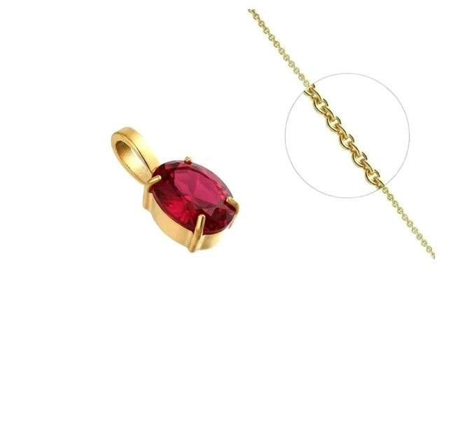 Collier Solitaire plaqué or