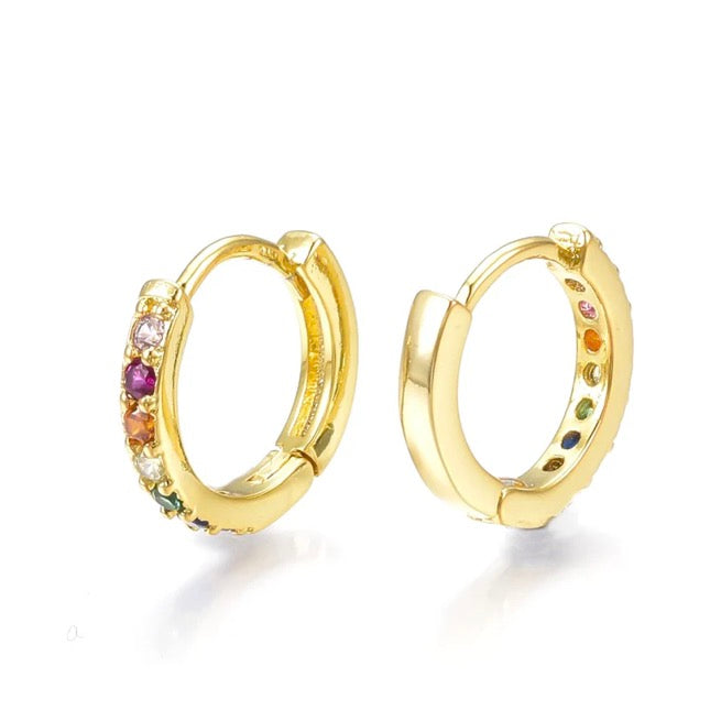 Boucles d'oreilles créoles Rondes plaqué or