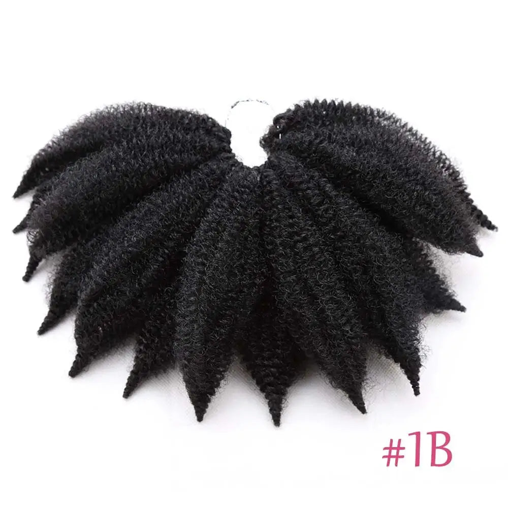 Extension Tresses Marley Braids 8 Pouces - Mèches Crochet Synthétiques Afro Kinky Twist Douces Curl Locks