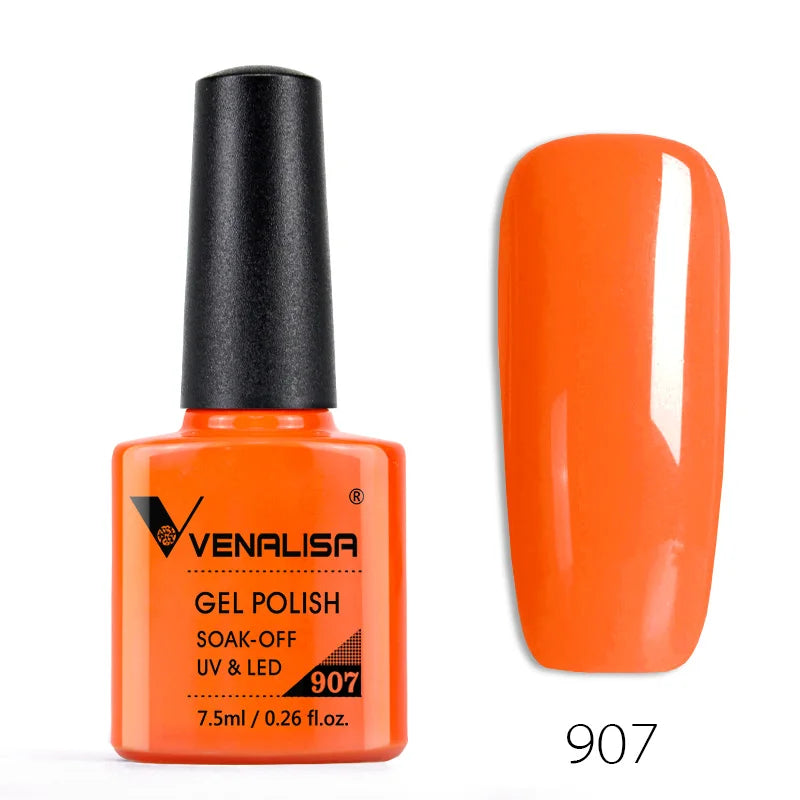 Vernis Gel Ongles VENALISA 7.5ml - Semi-Permanent UV Paillettes Mat Top Coat Couleurs Manucure