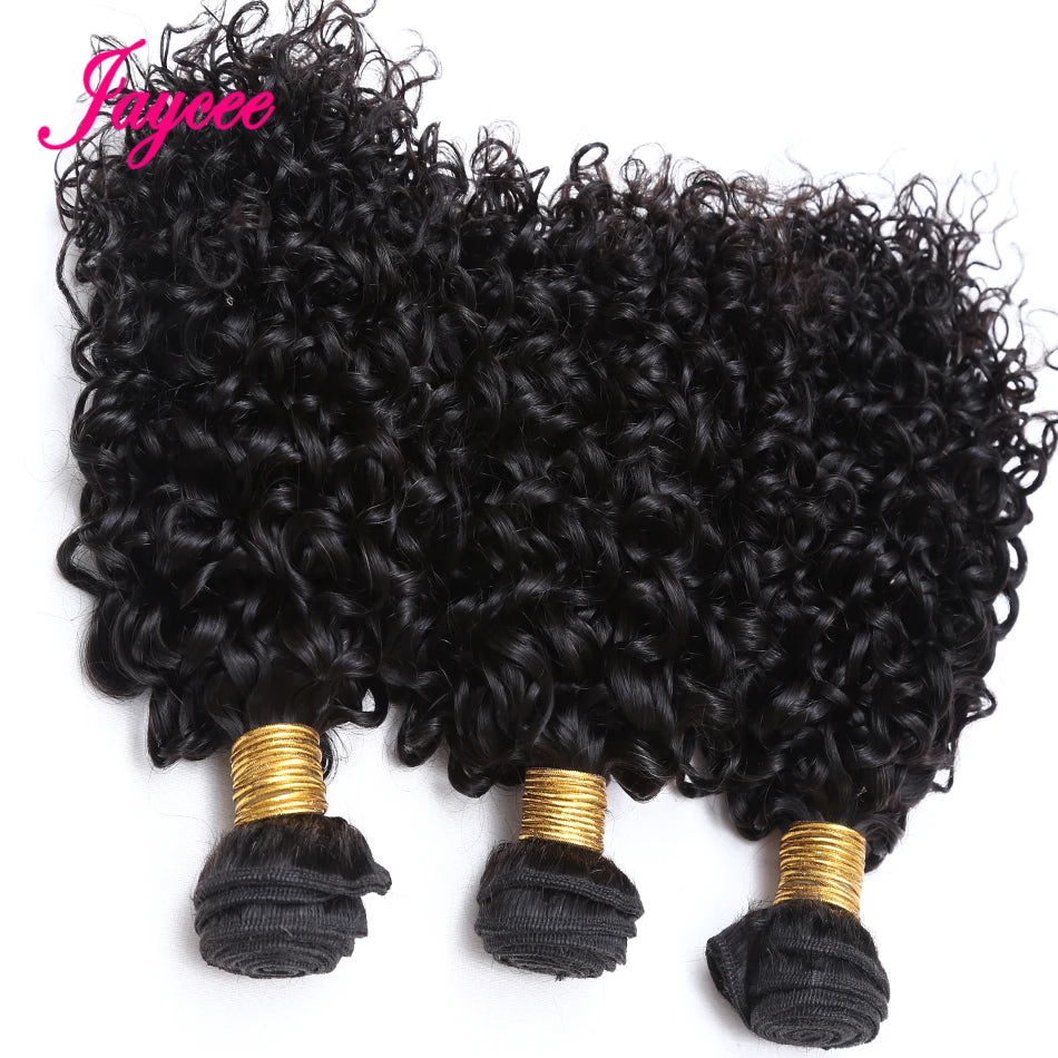 Mèches Cheveux Humains Mongols Kinky Curly 12A - Extensions Tissage 1/3 Bundles Bouclés Naturels