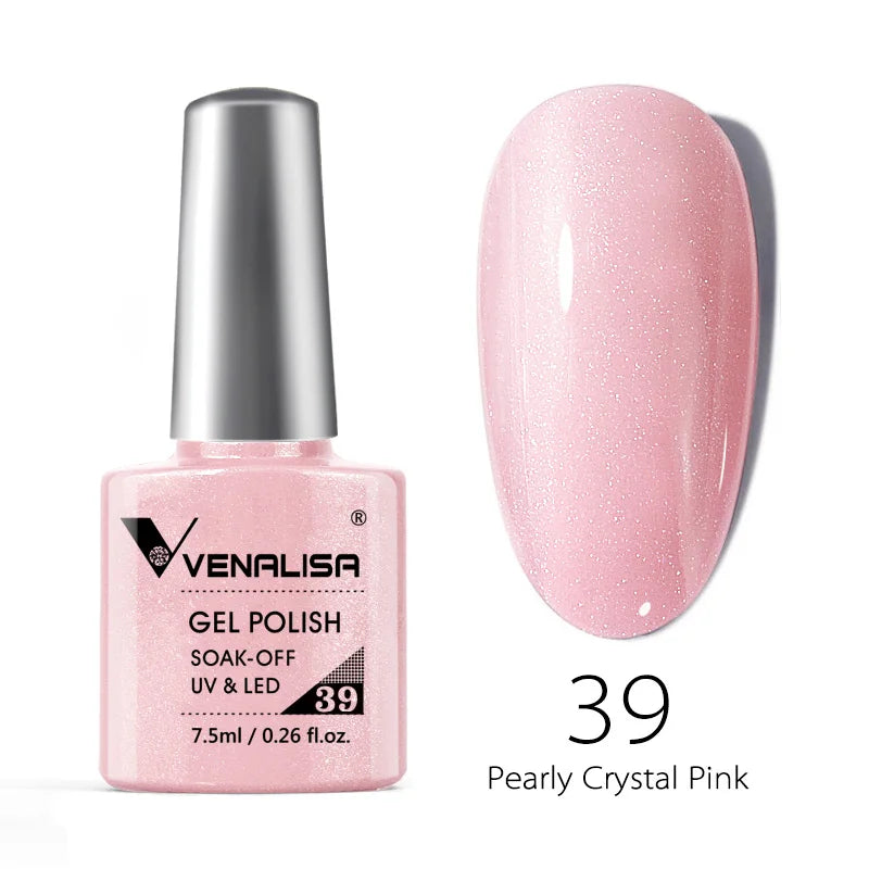 Vernis Gel Ongles Paillettes Réfléchissantes VENALISA - Néon Couverture Complète UV Manucure Nail Art