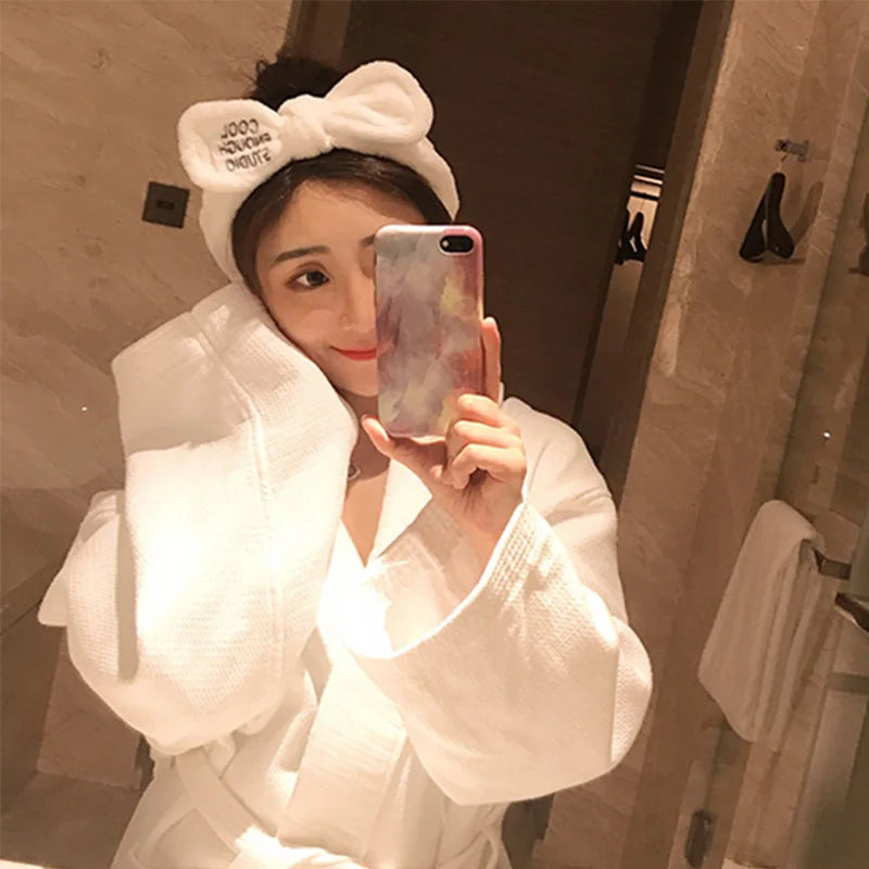 Bandeau Cheveux Corail Oreilles Animaux - Serre-Tête Nœud Lavage Visage Femme Fille