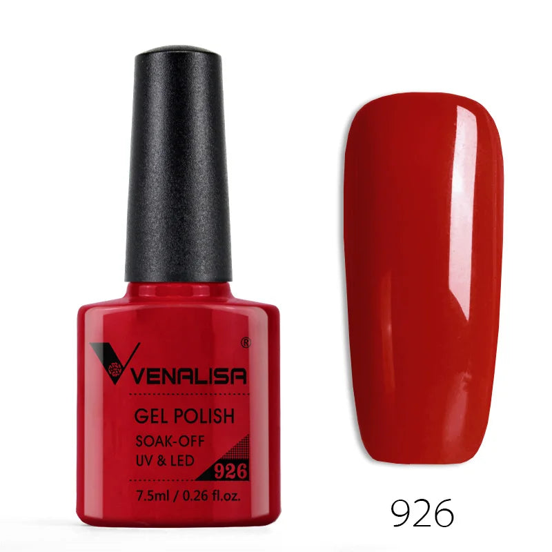 Vernis Gel Ongles VENALISA 7.5ml - Semi-Permanent UV Paillettes Mat Top Coat Couleurs Manucure